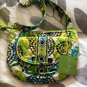 Vera Bradley Lime and Teal Floral Crossbody Bag